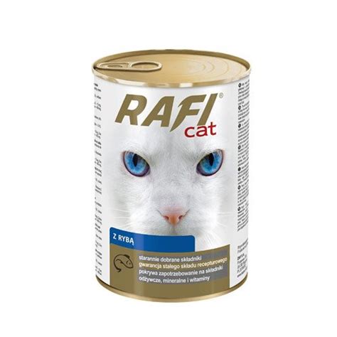 Mokra Karma dla Kotów Rafi Cat Adult z Rybą Puszka Zestaw 24 x 415 g na