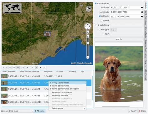 Coordinates Tools Digikam Manual Documentation