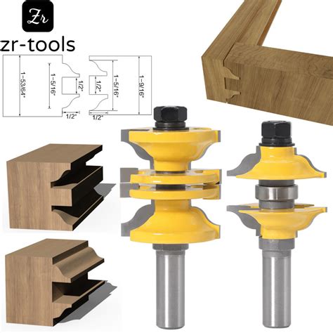 Entry Door Rail Stile With Tenon Cutter 2 Piece Set Of Router Bit