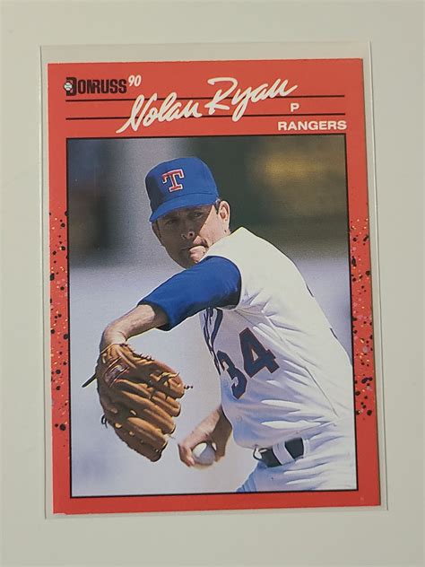 1990 Donruss Nolan Ryan Baseball Card Etsy