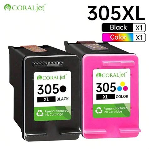 Coraljet 305xl Black Color Ink Cartridges Replacement For Hp 305 Xl Work For Envy 6000 6020 6032