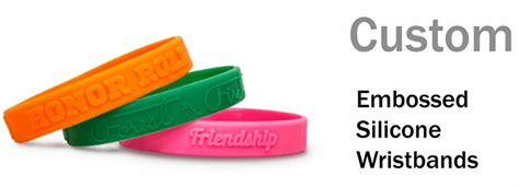 Custom Embossed Wristbands Polywristbands