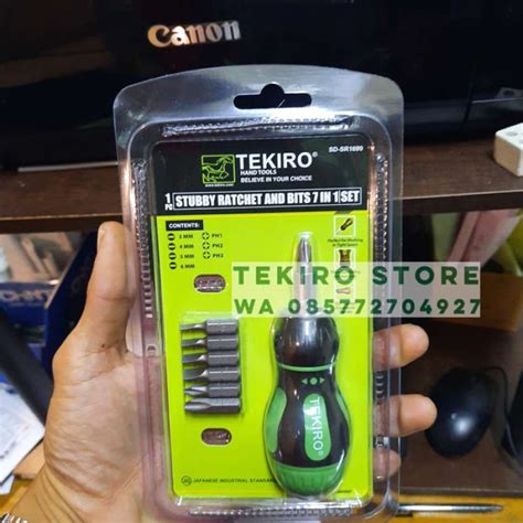 Promo Tekiro Obeng Stuby Ratchet Set 7 In 1 Obeng Set 7 Pcs Diskon 23