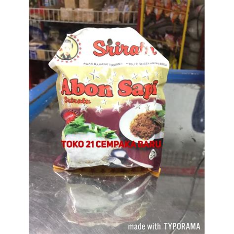 Jual Abon Sapi SriRatu 100 Gram Abon Sapi Sri Ratu 100 G Gr Enak