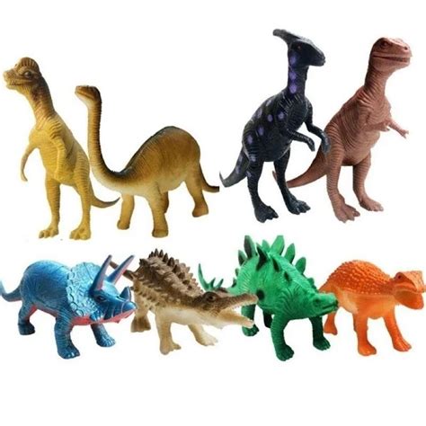 Kit Dinossauro De Brinquedo Miniatura Em Borracha Dino Word