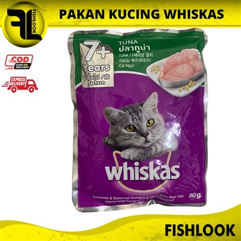 Jual Whiskas Senior Tuna 7 Years 80gr Makanan Kucing Cat Wet Food