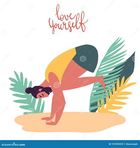 Hand Getekende Minimale Illustratie Van Tekenfilmfiguren Die Yoga Doen