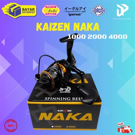 Jual Reel Gulungan Pancing Kaizen Naka 1000 2000 4000 Spool Aluminium 5