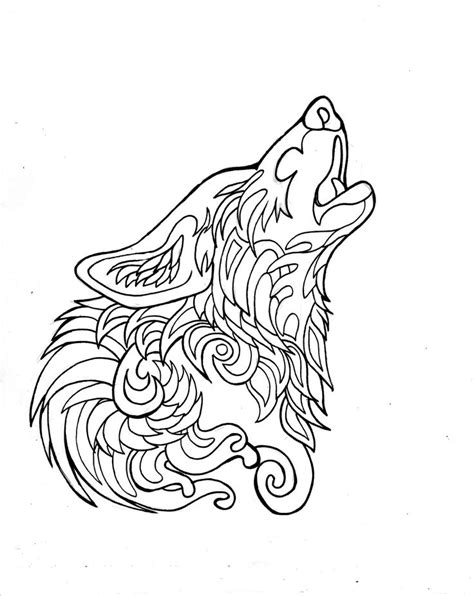 Gambar 25 Unique Colouring Pages Ideas Pinterest Howling Wolf Coloring ...