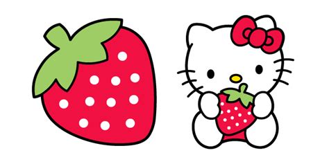 Hello Kitty and Red Strawberry cursor – Custom Cursor