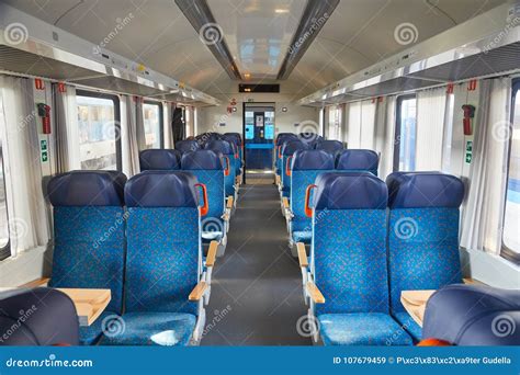 Passenger Train interior stock image. Image of ride - 107679459