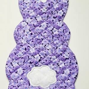 Quilted Bunny Trivet Hot Pad Oversize Mug Rug Or Snack Mat Etsy