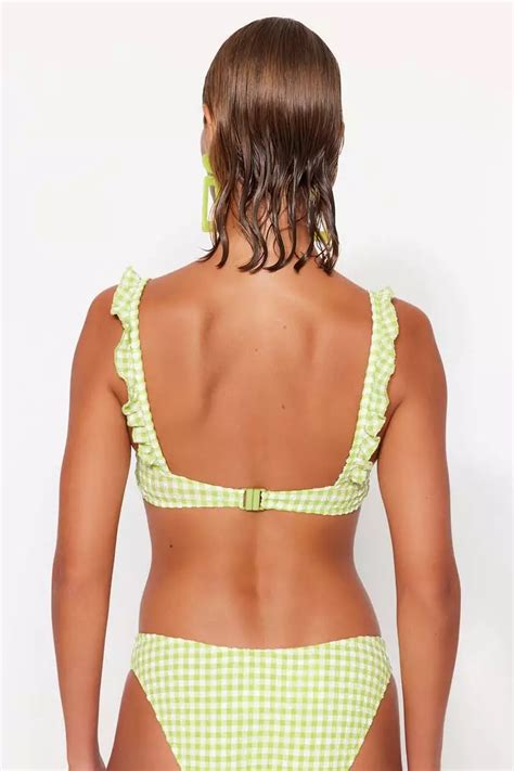 Buy Trendyol Gingham Textured Bikini Top Online Zalora Philippines