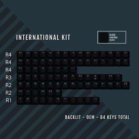 Black International ABS Keycap Conversion Kit – Krome Keycaps LTD