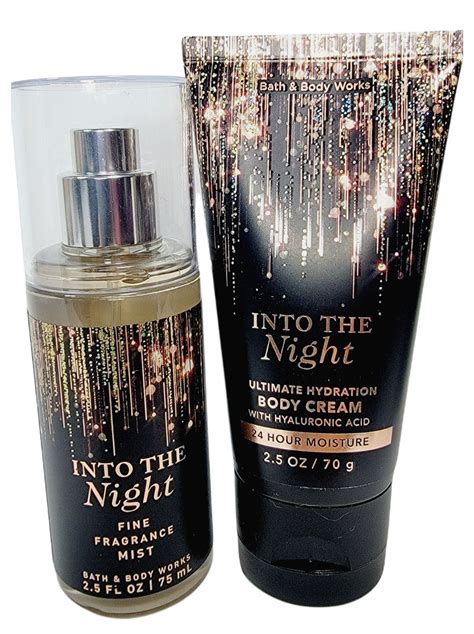 Bath Body Works INTO THE NIGHT Travel Set Fragrance Mist Body Cream 2