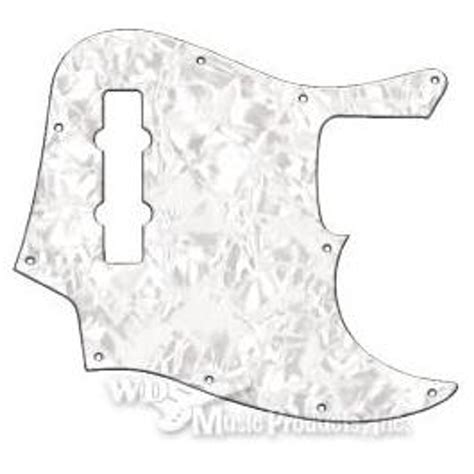 Mexican Standard Jazz Bass Pickguard 3ply White Pearl