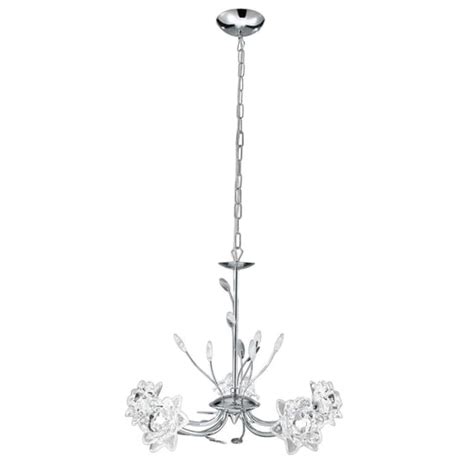 Bellis Lights Clear Glass Ceiling Pendant Light In Chrome Ceiling