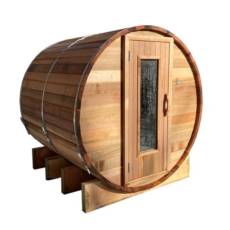 Outdoor Barrel Sauna Kit - 7' x 7' -Wood Fired Heater | Heaters4Saunas