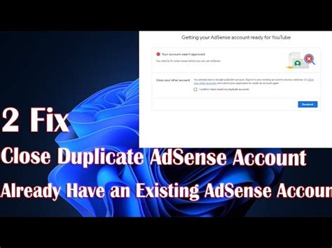 Close Duplicate AdSense Account Or You Already Have An Existing AdSense