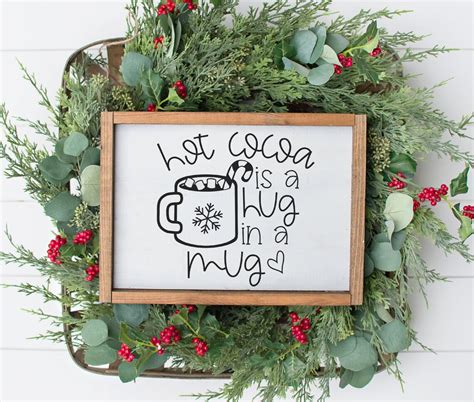 Hot Cocoa Svg Christmas Svg Hot Cocoa Is A Hug In A Mug Svg Etsy