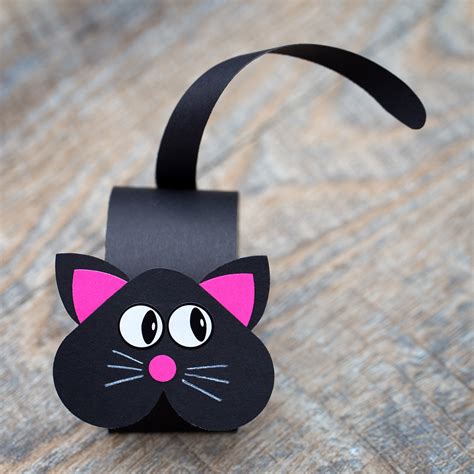 How To Make A Paper Bobble Head Black Cat Craft