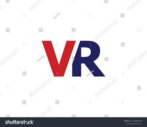 Vr Logo Design Vector Template Stock Vector Royalty Free 2268906939