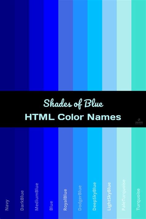 🎨 Explore HTML color names for shades of Blue, along with their ...