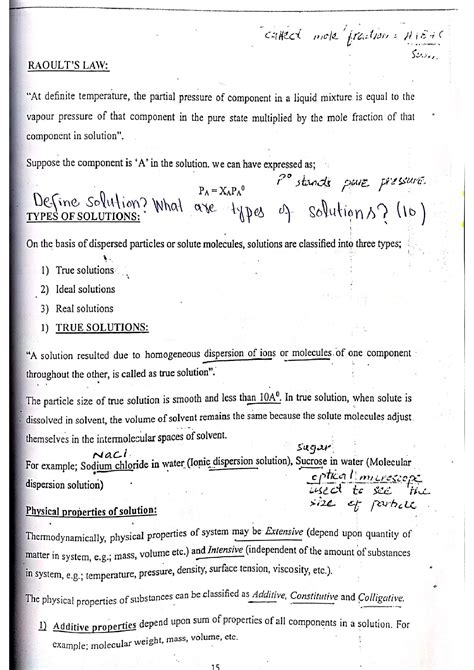 SOLUTION: Solutions. (Raoult's law, true solutions, colligative ...