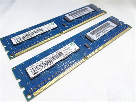 【目立った傷や汚れなし】美品 Ramaxel デスクトップpc用 メモリー Ddr3l 1600 Pc3l 12800u 1枚4gb×2枚組