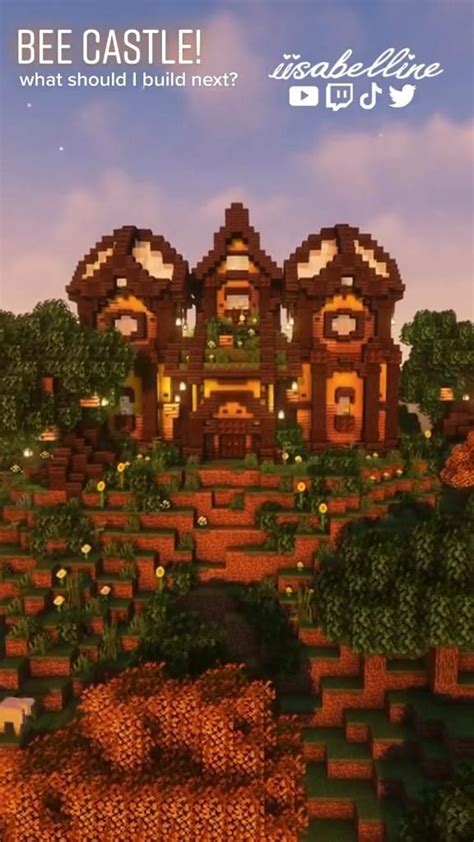 Minecraft Bee Castle Build Video In 2022 Minecraft Minecraft