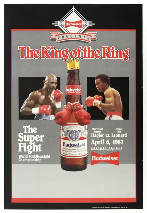 Lot Detail 1987 20 X 30 Sugar Ray Leonard Vs Marvelous Marvin