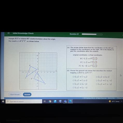 Triangle Rst Is Rotated Counterclockwise About The Origin The