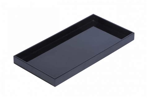 Black Rectangular Deep Lacquer Tray - Place Settings Event Hire London & UK