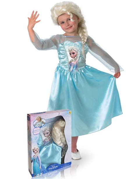 Coffret D Guisement Perruque Elsa La Reine Des Neiges Fille