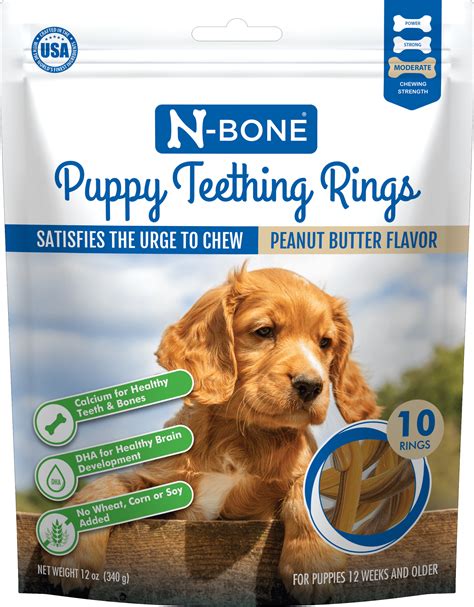 N Bone® Puppy Teething Rings Peanut Butter Flavor 10 Treats 12 Oz