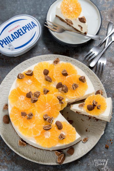 No Bake Philadelphia Cheesecake Met Kruidnoten En Mandarijn