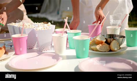 A table of food during a party Stock Photo - Alamy