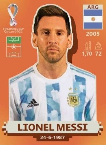 Figurita Lionel Messi Mundial Qatar 2022 Arg19 Pack Mebuscar Argentina