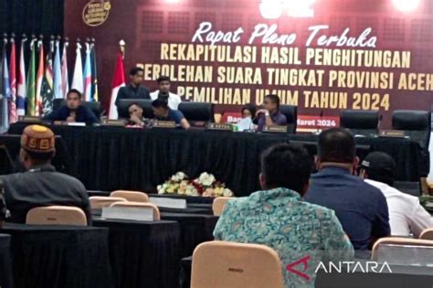 KIP Aceh Tetapkan Empat Calon Anggota DPD Peraih Suara Terbanyak