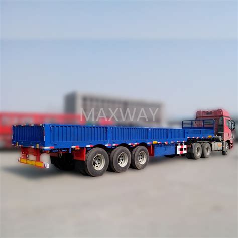 Container Bulk Cargo Transport 3 4 Axles Side Wall Truck Trailer Side