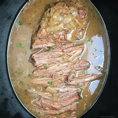 Slow Cookerinstant Pot Brisket With Gravy Paleowhole30low Carb Fit Slow Cooker Queen