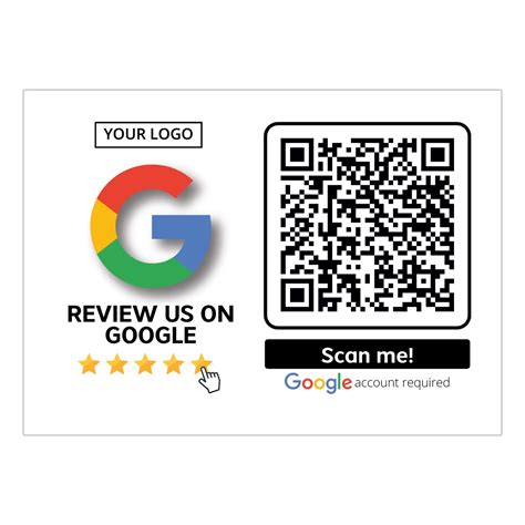 Google Review Business Card Simple With Google Review QR Code Truzzer