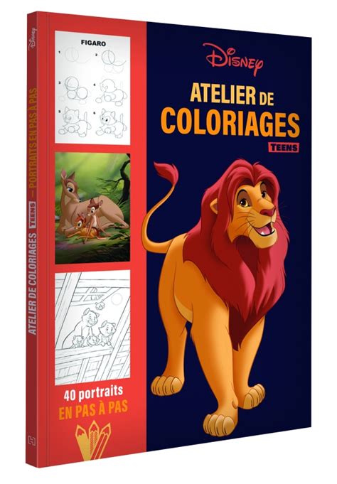 Disney Teens Atelier De Coloriages Portraits En Pas Pas Hachette Fr