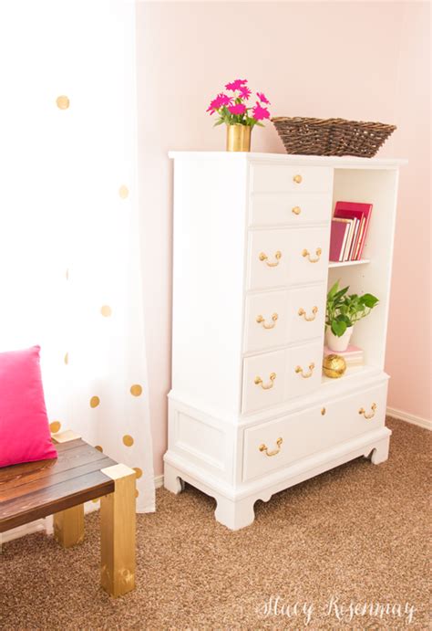 White And Gold Dresser Makeover Stacy Risenmay White And Gold