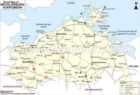 Mecklenburg Vorpommern Road Map Germany Map Germany Map