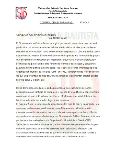 PDF Sindrome De Edificios Enfermos SBS DOKUMEN TIPS