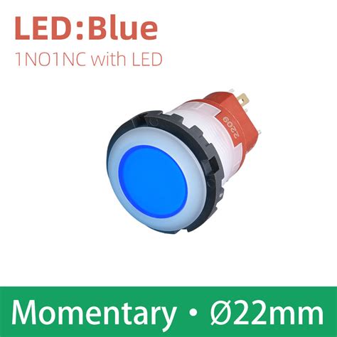 China Manufacturer Waterproof Ip Switch Blue Dot Illumination No Nc