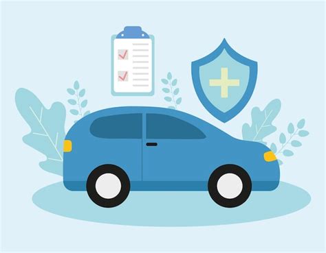 Premium Vector Car Insurance Illustration