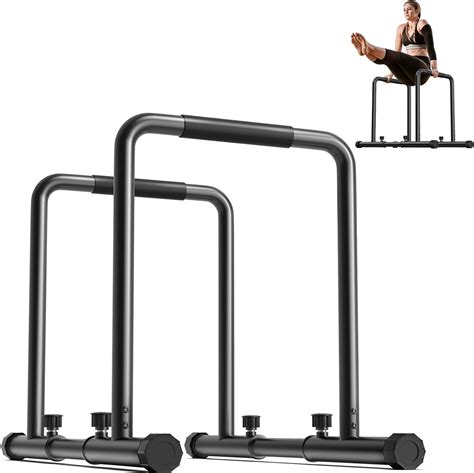 YOLEO Adjustable Dip Bar 1100lbs Dip Station Portable Functional