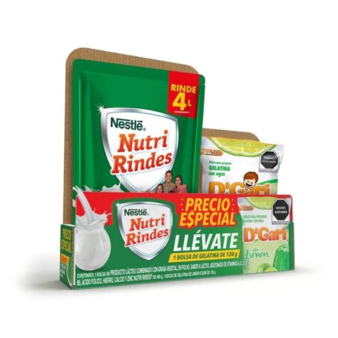 Paquete Nestlé Nutri Rindes producto lácteo combinado con grasa vegetal